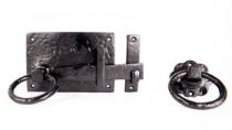 Black Malleable Iron Ring Gate Latch by Black Dragon Hardware