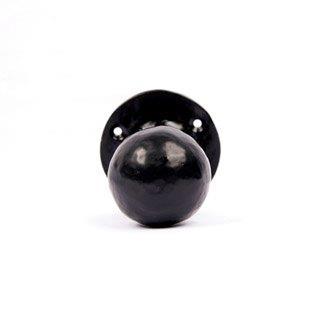 Ball Mortice Knob in Black Malleable Iron 62mm Unsprung from Black Dragon Hardware